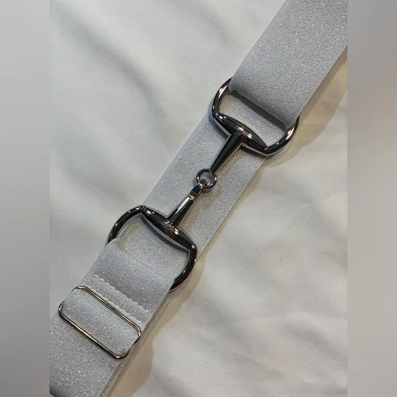 Coral sparkle Equestrian gun metal Snaffle Bit Belt 1.5” Elastic 1 size … Snaffle bit Belt 1.5” – CM Equestrian main image 4